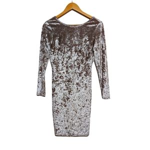 Charlotte Russe Long Sleeve Velvet Dress Medium